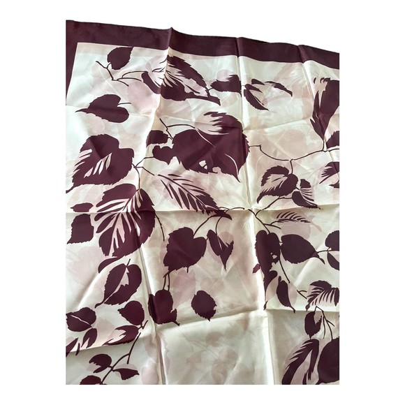 Vintage Floral Handkerchief Hanky Purple Pink Art Deco Retro Scarf Some Stain - Picture 2 of 5